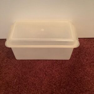 VINTAGE TUPPERWARE BREAD  LOAF KEEPER #171 W/LID #172 RECTANGLE Clear Sheer